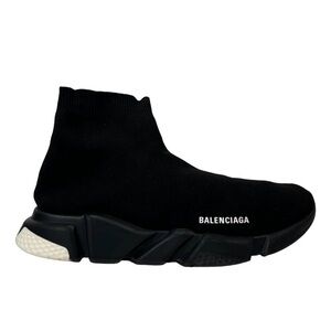 Balenciaga Men's Black and White Sock Sneakers